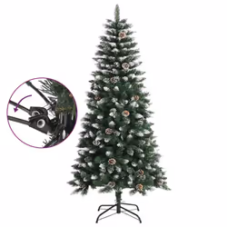 vidaXL Artificial Christmas Tree with Stand Christmas Decoration Green PVC - 120 x 55 cm - Additional view 2