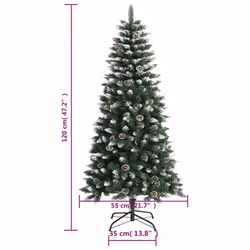 vidaXL Artificial Christmas Tree with Stand Christmas Decoration Green PVC - 120 x 55 cm - Additional view 3