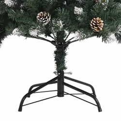vidaXL Artificial Christmas Tree with Stand Christmas Decoration Green PVC - 210 x 86 cm - Additional view 6