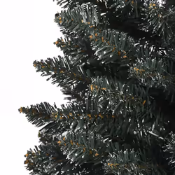 vidaXL Artificial Slim Christmas Tree with Stand Xmas Tree Decor Green PVC - 180 x 50.5 cm - Additional view 4