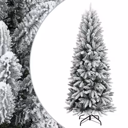 vidaXL Artificial Christmas Tree with Flocked Snow Christmas Decoration PVC&PE - without led, 120 cm