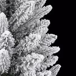 vidaXL Artificial Christmas Tree with Flocked Snow Christmas Decoration PVC&PE - without led, 120 cm - Additional view 5