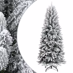 vidaXL Artificial Christmas Tree with Flocked Snow Christmas Decoration PVC&PE - without led, 180 cm