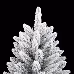 vidaXL Artificial Christmas Tree with Flocked Snow Christmas Decoration PVC&PE - without led, 180 cm - Additional view 4