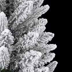 vidaXL Artificial Christmas Tree with Flocked Snow Christmas Decoration PVC&PE - without led, 210 cm - Additional view 5