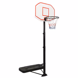 vidaXL Basketball Stand 258-363cm Polyethene Basketball Hoop Stand Black/White - white