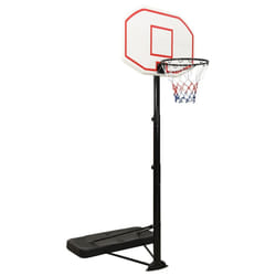 vidaXL Basketball Stand 258-363cm Polyethene Basketball Hoop Stand Black/White - white
