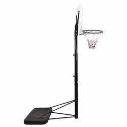 vidaXL Basketball Stand 258-363cm Polyethene Basketball Hoop Stand Black/White - white