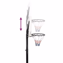 vidaXL Basketball Stand 258-363cm Polyethene Basketball Hoop Stand Black/White - white - Additional view 7