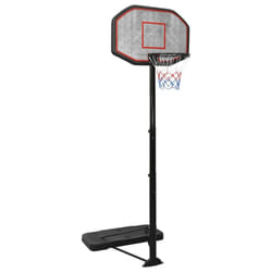 vidaXL Basketball Stand 258-363cm Polyethene Basketball Hoop Stand Black/White - black