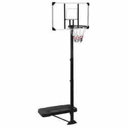 vidaXL Basketball Stand Transparent 256-361 cm Polycarbonate Basketball Post