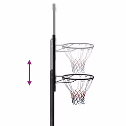 vidaXL Basketball Stand Transparent 256-361 cm Polycarbonate Basketball Post - Additional view 4
