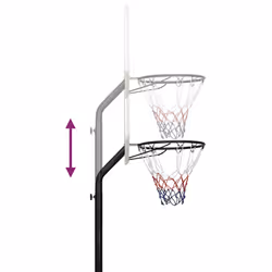 vidaXL Basketball Stand White 237-307 cm Polyethene Basketball Hoop Stand - Additional view 7
