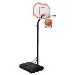 vidaXL Basketball Stand White 237-307 cm Polyethene Basketball Hoop Stand - Additional view 8