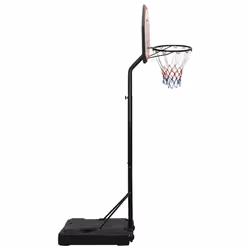 vidaXL Basketball Stand Black 237-307 cm Polyethene Basketball Hoop Stand