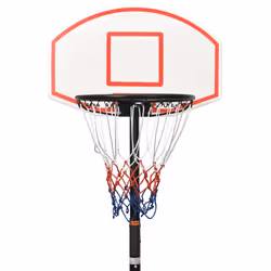vidaXL Basketball Stand Polyethene Basketball Hoop Stand Post Black/White - white - Additional view 4