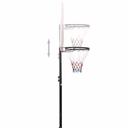 vidaXL Basketball Stand Polyethene Basketball Hoop Stand Post Black/White - white - Additional view 7