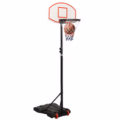 vidaXL Basketball Stand Polyethene Basketball Hoop Stand Post Black/White - white - Additional view 8