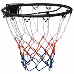 vidaXL Basketball Ring Steel Basketball Net Hoop Rim Black/Orange Ã 39/45 cm - black, Ã? 45 cm