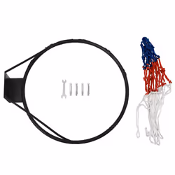 vidaXL Basketball Ring Steel Basketball Net Hoop Rim Black/Orange Ã 39/45 cm - black, Ã? 45 cm - Additional view 5