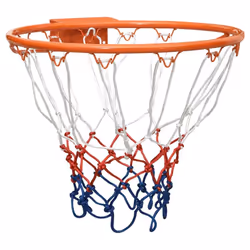 vidaXL Basketball Ring Steel Basketball Net Hoop Rim Black/Orange à 39/45 cm - orange, � 39 cm