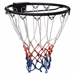 vidaXL Basketball Ring Steel Basketball Net Hoop Rim Black/Orange Ã 39/45 cm - black, Ã? 39 cm