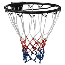 vidaXL Basketball Ring Steel Basketball Net Hoop Rim Black/Orange Ã 39/45 cm - black, Ã? 39 cm