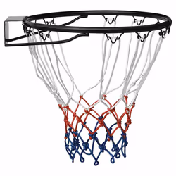vidaXL Basketball Ring Steel Basketball Net Hoop Rim Black/Orange Ã 39/45 cm - black, Ã? 39 cm