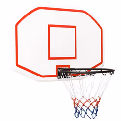 vidaXL Basketball Backboard Polyethene Hoop Board Black/White Multi Sizes - white, 109 x 71 x 3 cm