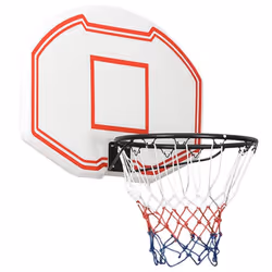 vidaXL Basketball Backboard Polyethene Hoop Board Black/White Multi Sizes - white, 90 x 60 x 2 cm