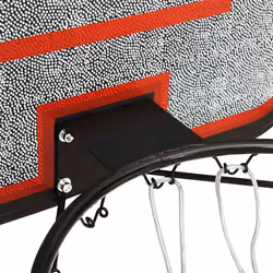 vidaXL Basketball Backboard Polyethene Hoop Board Black/White Multi Sizes - black, 109 x 71 x 3 cm - Additional view 4