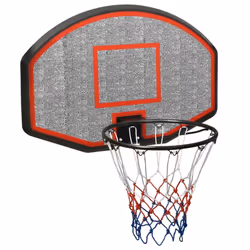 vidaXL Basketball Backboard Polyethene Hoop Board Black/White Multi Sizes - black, 90 x 60 x 2 cm