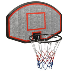 vidaXL Basketball Backboard Polyethene Hoop Board Black/White Multi Sizes - black, 90 x 60 x 2 cm