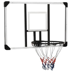 vidaXL Basketball Backboard Transparent Wall-Mounted Hoop Board Multi Sizes - 106 x 69 x 3 cm