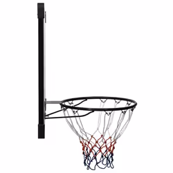vidaXL Basketball Backboard Transparent Wall-Mounted Hoop Board Multi Sizes - 106 x 69 x 3 cm