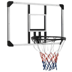 vidaXL Basketball Backboard Transparent Wall-Mounted Hoop Board Multi Sizes - 90 x 60 x 2.5 cm