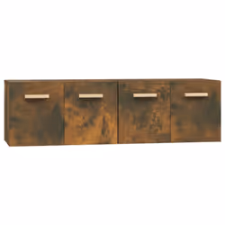 ) vidaXL 2x Wall Cabinets Engineered Wood Storage Cabinet Multi Colours/Sizes - Smoked oak, 60 x 36.5 x 35 cm (W x D x H - Additional view 2