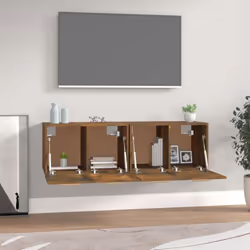 ) vidaXL 2x Wall Cabinets Engineered Wood Storage Cabinet Multi Colours/Sizes - Smoked oak, 60 x 36.5 x 35 cm (W x D x H - Additional view 3