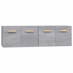 ) vidaXL 2x Wall Cabinets Engineered Wood Storage Cabinet Multi Colours/Sizes - Grey sonoma, 60 x 36.5 x 35 cm (W x D x H