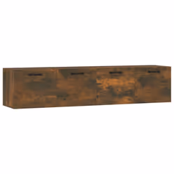 ) vidaXL 2x Wall Cabinets Engineered Wood Storage Cabinet Multi Colours/Sizes - Smoked oak, 60 x 36.5 x 35 cm (W x D x H