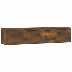 ) vidaXL 2x Wall Cabinets Engineered Wood Storage Cabinet Multi Colours/Sizes - Smoked oak, 60 x 36.5 x 35 cm (W x D x H