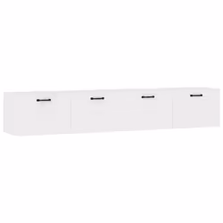 ) vidaXL 2x Wall Cabinets Engineered Wood Storage Cabinet Multi Colours/Sizes - White, 100 x 36.5 x 35 cm (W x D x H
