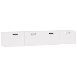 ) vidaXL 2x Wall Cabinets Engineered Wood Storage Cabinet Multi Colours/Sizes - White, 100 x 36.5 x 35 cm (W x D x H