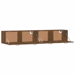 ) vidaXL 2x Wall Cabinets Engineered Wood Storage Cabinet Multi Colours/Sizes - Smoked oak, 100 x 36.5 x 35 cm (W x D x H - Additional view 5