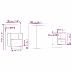 VidaXL 3115697 headboard/footboard Oak - Additional view 6