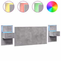 VidaXL 3115703, Grey, Wood, 1600 mm, 80 cm, 15 mm