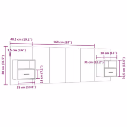 VidaXL 3115716 headboard/footboard White - Additional view 6