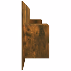 vidaXL Bed Headboard with Cabinets Smoked Oak Engineered Wood Wall Nightstand - Additional view 4