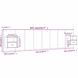 VidaXL 3115769 headboard/footboard Oak - Additional view 6