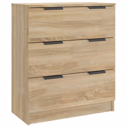 vidaXL Sideboards 3 Piece Storage Rack Organiser Highboard Engineered Wood - sonoma oak - Additional view 2